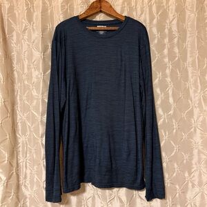 Bombas Men's Dark Navy Blue Long Sleeve Tee T-Shirt Crewneck Bee Better